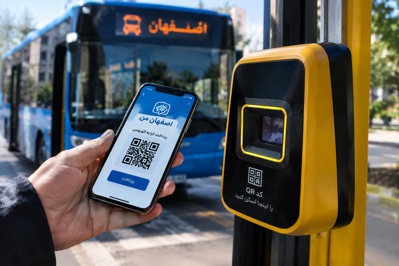 رشد ۱۱۶ درصدی پرداخت QR کرایه اتوبوس در اصفهان